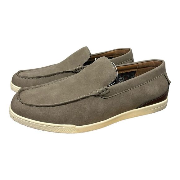 NWOB Steve Madden men’s dress shoes Slip ons with ortholite Gray Tan 9 - Picture 1 of 9